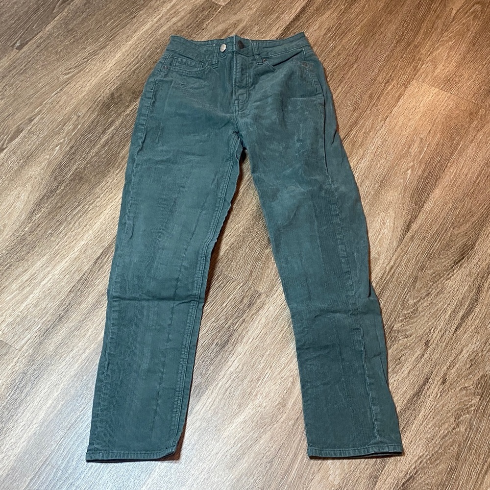 American Eagle Outfitters Skinny Pants pana TILL - Dark Green